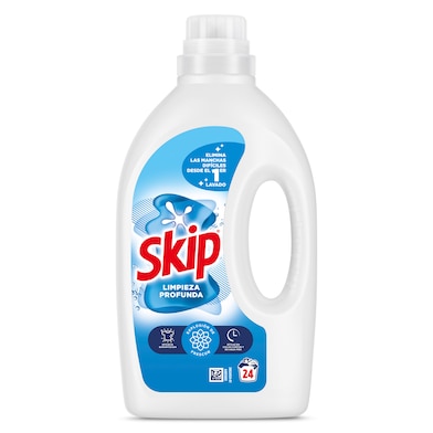 Detergente máquina líquido Limpieza profunda Skip botella 24 lavados-0
