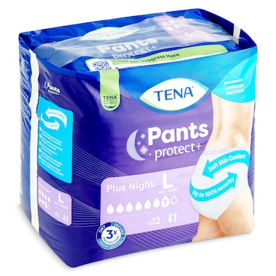 Pants de incontinencia plus night talla L Tena 12 unidades-0
