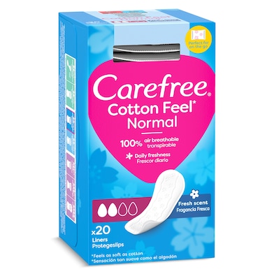 Protegeslip cotton feel plegable Carefree 20 unidades-0