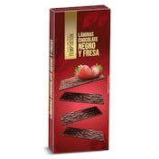 Láminas de chocolate negro y fresa Dia Temptation 100 g