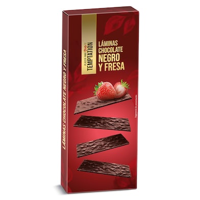 Láminas de chocolate negro y fresa Dia Temptation 100 g-0 Láminas de chocolate negro y fresa Dia Temptation 100 g-0