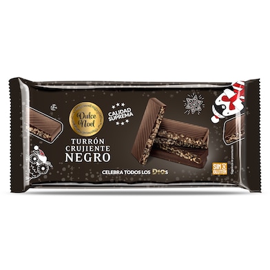 Turrón crujiente de chocolate negro Dia Dulce Noel 150 g-0 Turrón crujiente de chocolate negro Dia Dulce Noel 150 g-0