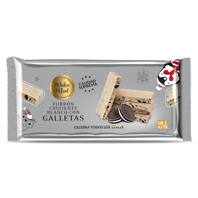 Turrón crujiente blanco con galletas Dia Dulce Noel 150 g-0 Turrón crujiente blanco con galletas Dia Dulce Noel 150 g-0