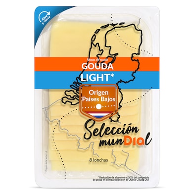 Queso gouda light Dia Selección Mundial 160 g-0
