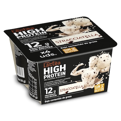 Yogur de stracciatella alto en proteínas Dia Láctea 4 x 120 g-0