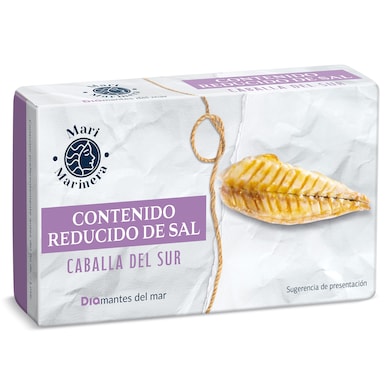 Filetes de caballa en aceite de oliva bajo en sal Dia Mari Marinera 85 g-0