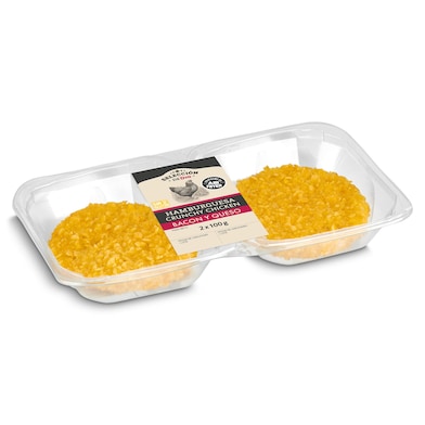 Burger crunchy de pollo con bacón y queso Selección de Dia 200 g-0