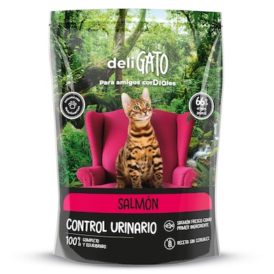Alimento para gatos de salmón control urinario Dia Deligato 800 g-0