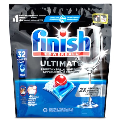 Pastillas lavavajillas ultimate Finish 32 unidades-0