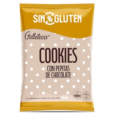 Galletas con pepitas de chocolate sin gluten Galleteca de Dia 100 g-0