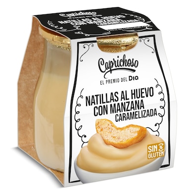 Natillas al huevo con manzana caramelizada Dia Caprichoso 125 g-0 Natillas al huevo con manzana caramelizada Dia Caprichoso 125 g-0