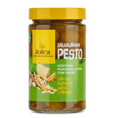 Aceitunas salsaliñadas con pesto Jolca 400 g-0