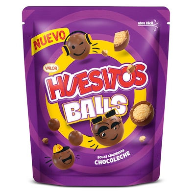 Cereales cubiertos de chocolate y galleta balls Huesitos 140 g-0