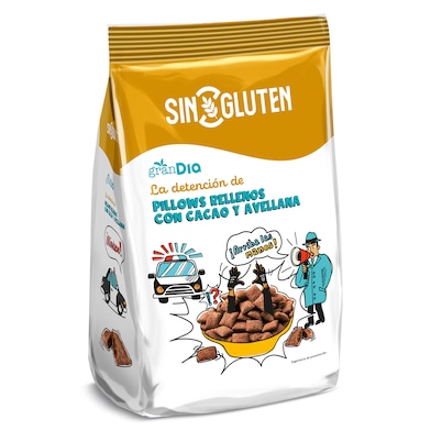 Cereales rellenos con cacao y avellana sin gluten Gran Dia 400 g-0