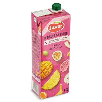 Bebida de zumo de frutas tropicales sin azúcares añadidos Juver 1.5 L-0