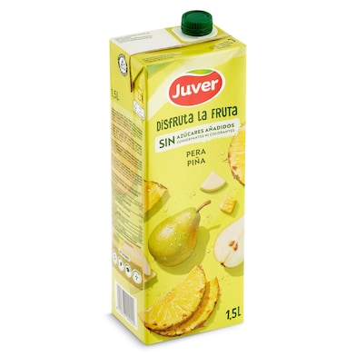 Bebida de zumo de pera y piña sin azúcares añadidos Juver 1.5 L-0