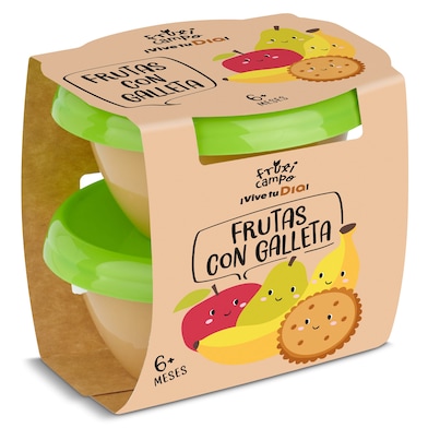 Puré de frutas con galleta Dia Fruticampo pack 2 x 130 g-0