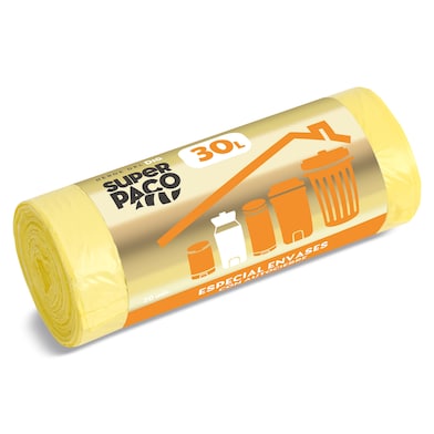 Bolsa de basura 30 L para envases con autocierre Dia Super Paco 20 unidades-0