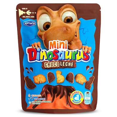 Mini galletas choco leche Artiach Dinosaurus 100 g-0