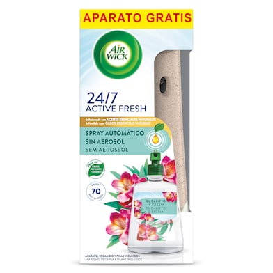 Ambientador automático eucalipto y fresa + recambio Air Wick-0