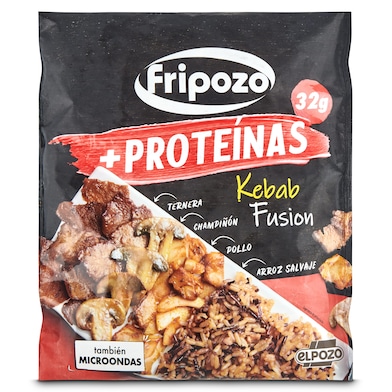 Kebab fusión con arroz y verduras alto en proteínas Fripozo 320 g-0