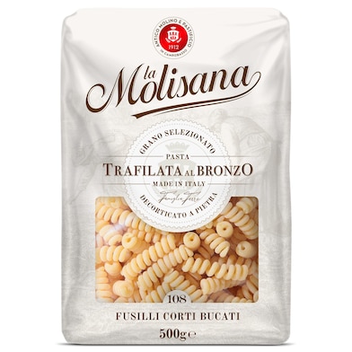 Fusilli corti bucati La molisana 500 g-0