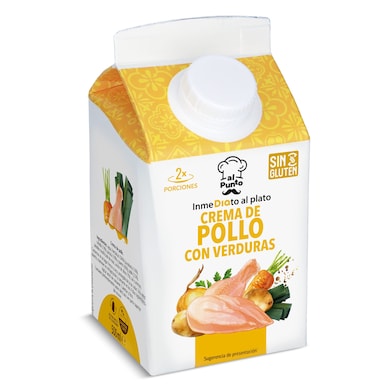 Crema de pollo con verduras Dia Al Punto 500 ml-0
