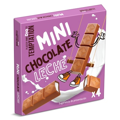 Mini barritas de chocolate con leche Dia Temptation 50 g-0