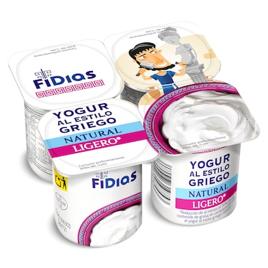 Yogur griego natural ligero Dia Fidias 4 x 125 g-0