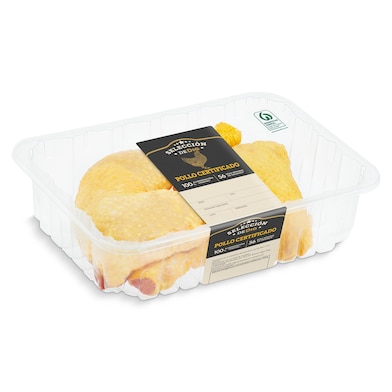 Cuarto trasero de pollo certificado Selección de Dia 1.1 Kg g aprox.-0