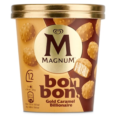Tarrina Magnum bon bon gold caramelo salado 12 unidades 168 g-0