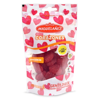 Golosinas corazones sabor cereza Migueláñez 125 g-0