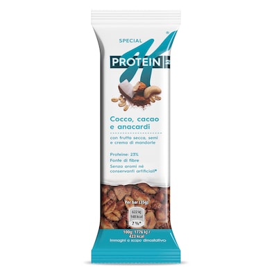 Barrita de cereales con coco, cacao y anacardos protein Kellogg's Special K 35 g-0