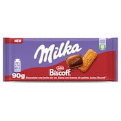 Chocolate con leche con trozos biscoff lotus Milka 90 g