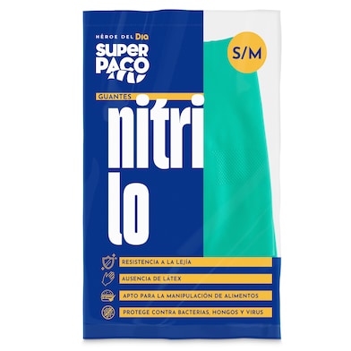 Guantes de nitrilo S/M Dia Super Paco 2 unidades-0