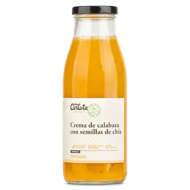 Crema de calabaza con chía Carlota Organic 500 g-0