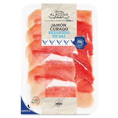 Jamón curado reducido de sal Dia Nuestra Alacena 80 g-0