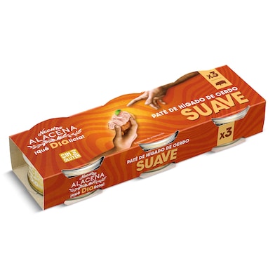 Paté de cerdo suave Dia Nuestra Alacena 3 x 75 g-0