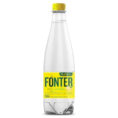 Agua con gas sabor limón Fonter 500 ml-0