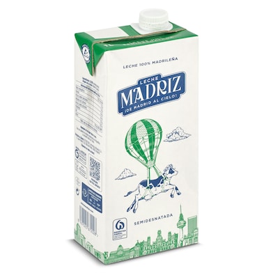 Leche semidesnatada Madriz 1 L-0
