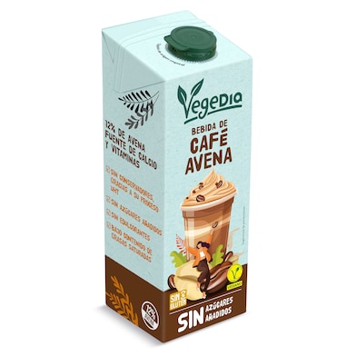 Bebida de avena con café Dia Vegedia 1 L-0