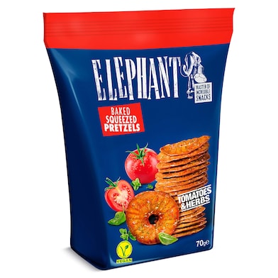 Galletas saladas tomate y hierbas Elephant 70 g-0