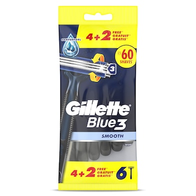 Maquinilla de afeitar 3 hojas Gillette 6 unidades-0