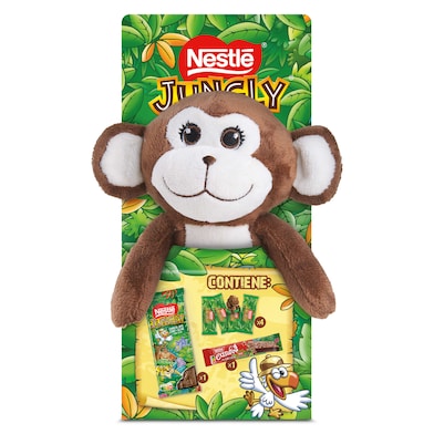 Chocolatinas + Peluche Nestlé Jungly 155 g-0 Chocolatinas + Peluche Nestlé Jungly 155 g-0