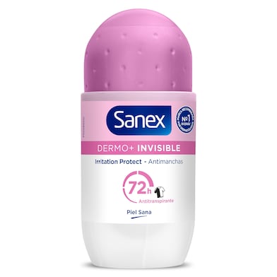 Desodorante roll-on dermo invisible 72h Sanex 50 ml-0
