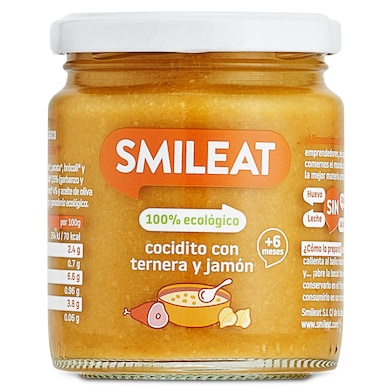 Puré de cocido con ternera y jamón Smileat 230 g-0