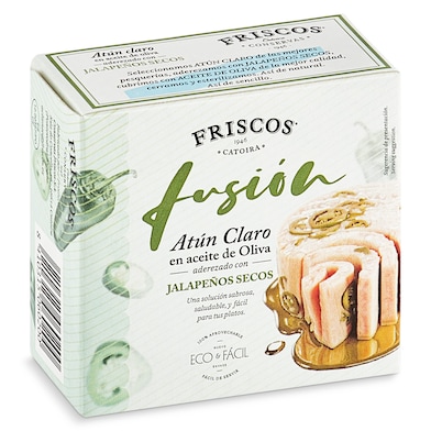 Atún claro en aceite de oliva con jalapeños Friscos 50 g-0