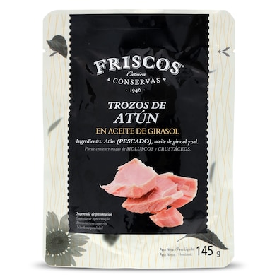 Trozos de atún en aceite de girasol Friscos 135 g-0