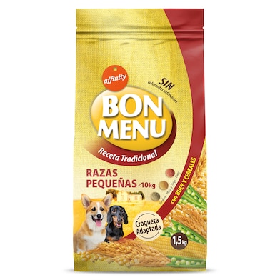 Alimento para perros mini receta tradicional Bon menu 1.5 Kg-0