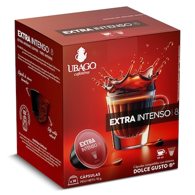 Cápsulas de café extra intentso Ubago 16 unidades-0
